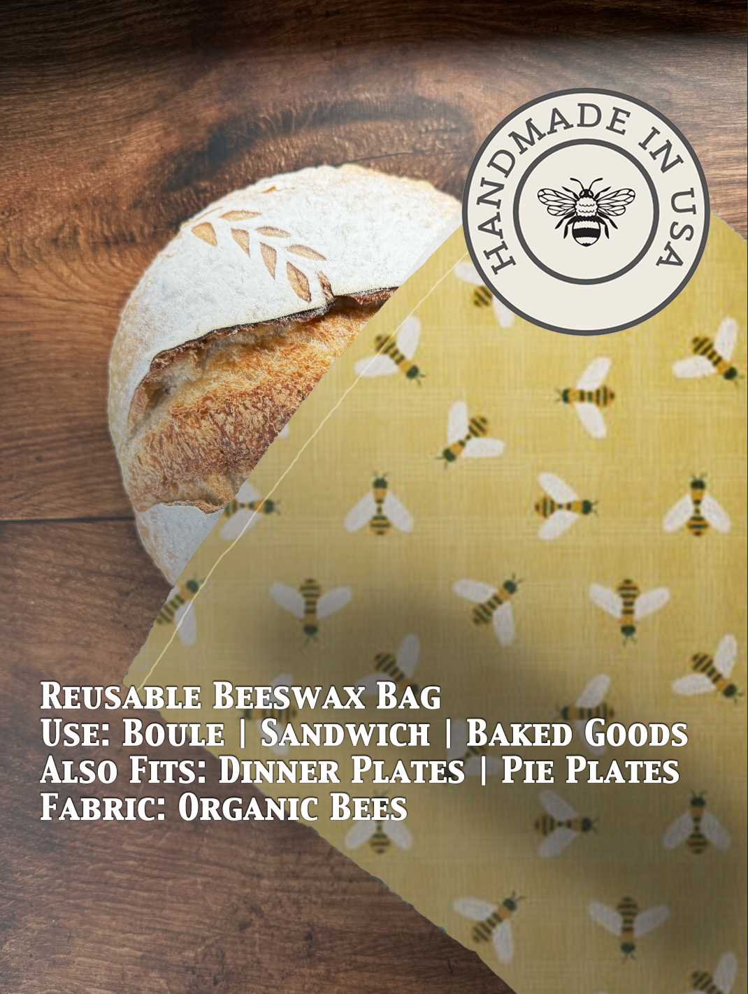 Bolsa de pan | Encerada con abejas