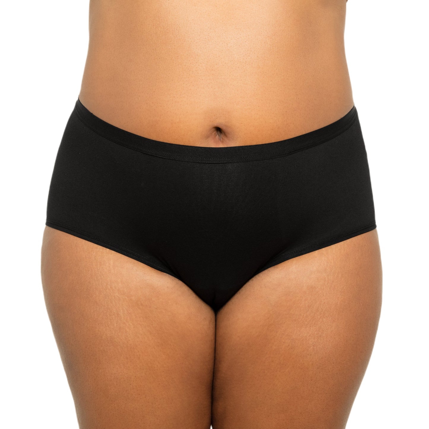 La Ropa Interior Menstrual de Algodón Orgánico de Tiro Alto con Cobertura Extra para Flujos Abundantes