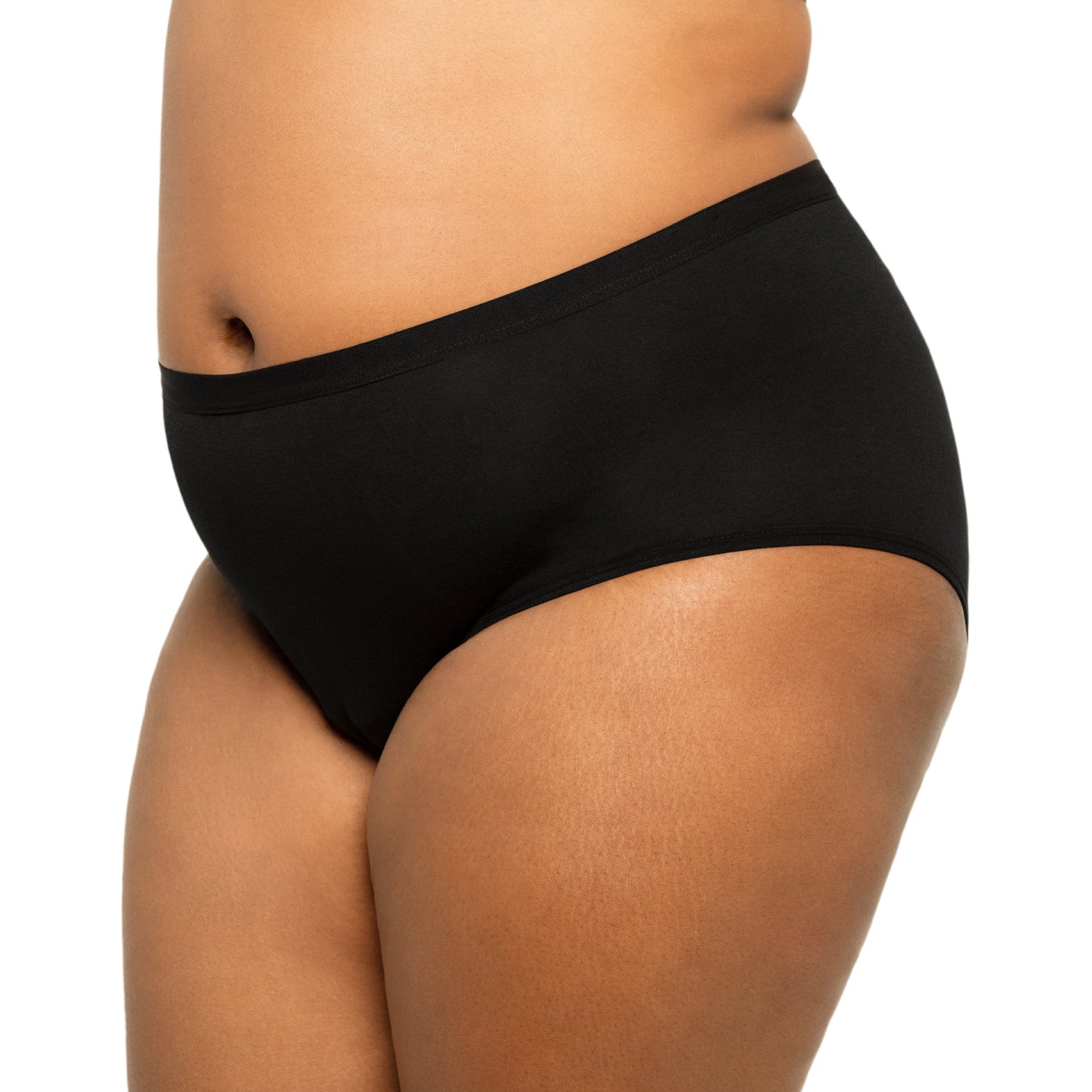 La Ropa Interior Menstrual de Algodón Orgánico de Tiro Alto con Cobertura Extra para Flujos Abundantes