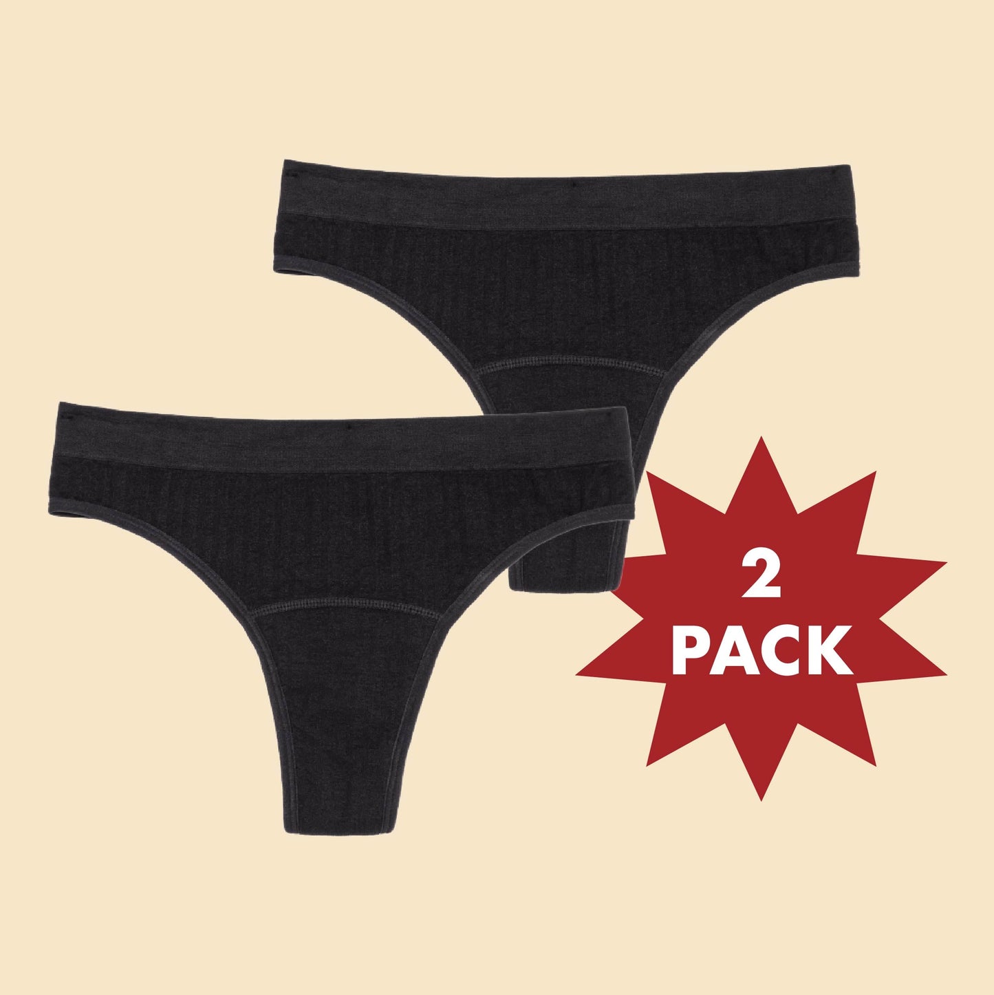 Tanga Period. Elástico deportivo para flujos ligeros.