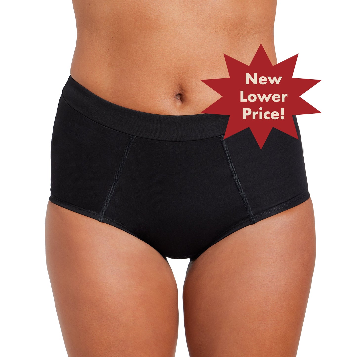 La braga Boyshort. en microfibra para flujos medios.
