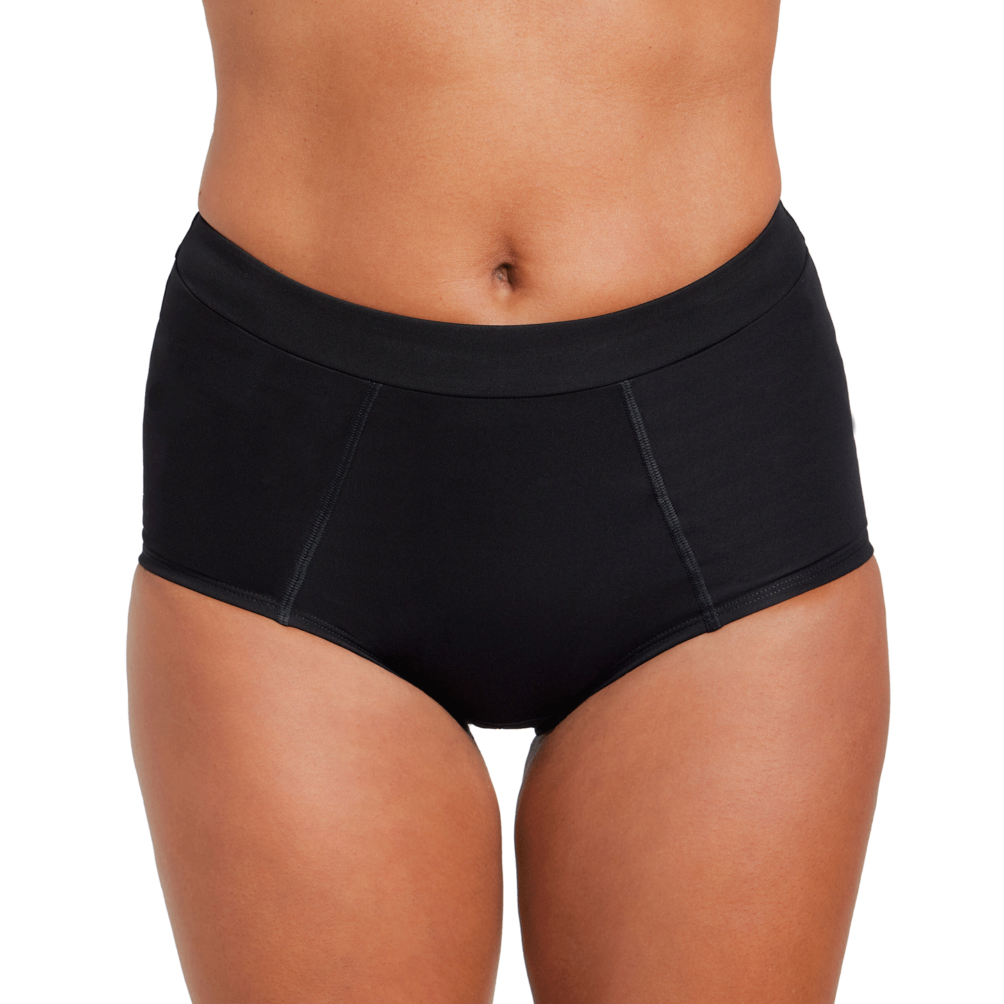 La braga Boyshort. en microfibra para flujos medios.