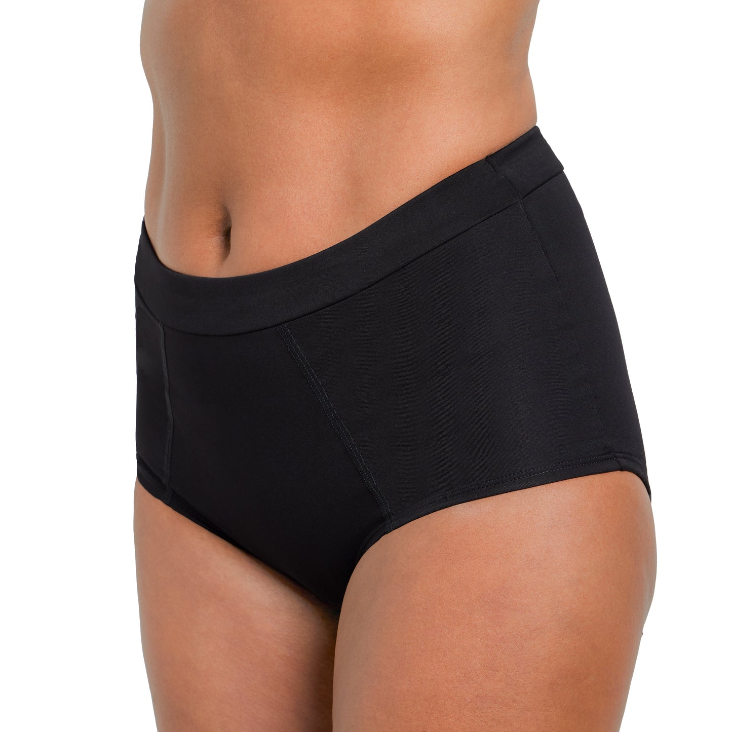La braga Boyshort. en microfibra para flujos medios.
