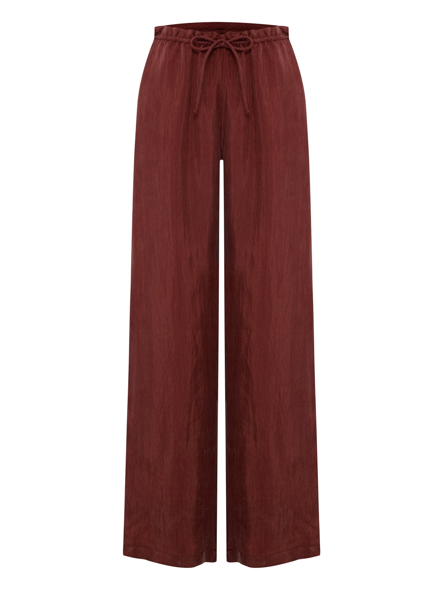 Pantalones Lucid Flow con cordón - Borgoña