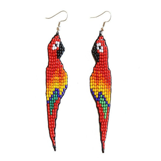Pendientes de Loro Rojo