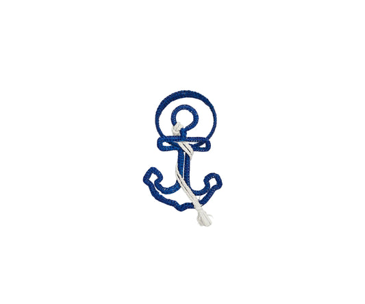 Nautical Anchor Napkin Rings – Coastal Table Decor, Handmade Raffia Napkin Holders, Set of 4 Blue and White Anchor Rings, Ocean Party Decor