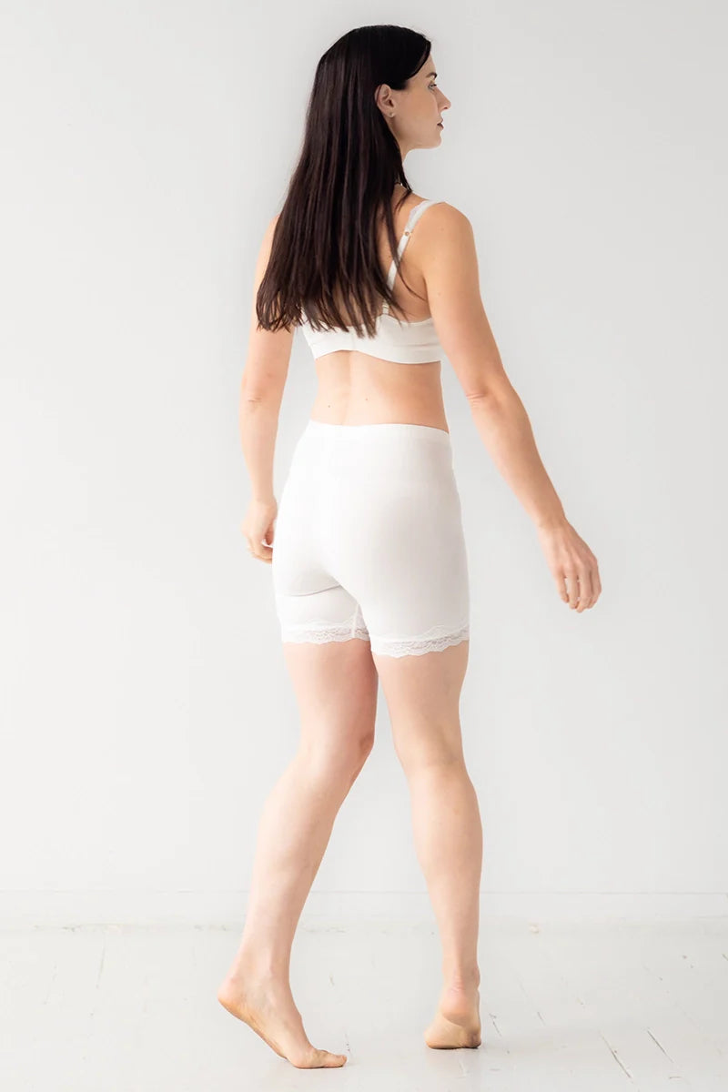 Pantalones cortos de ciclismo de algodón con encaje de Salua