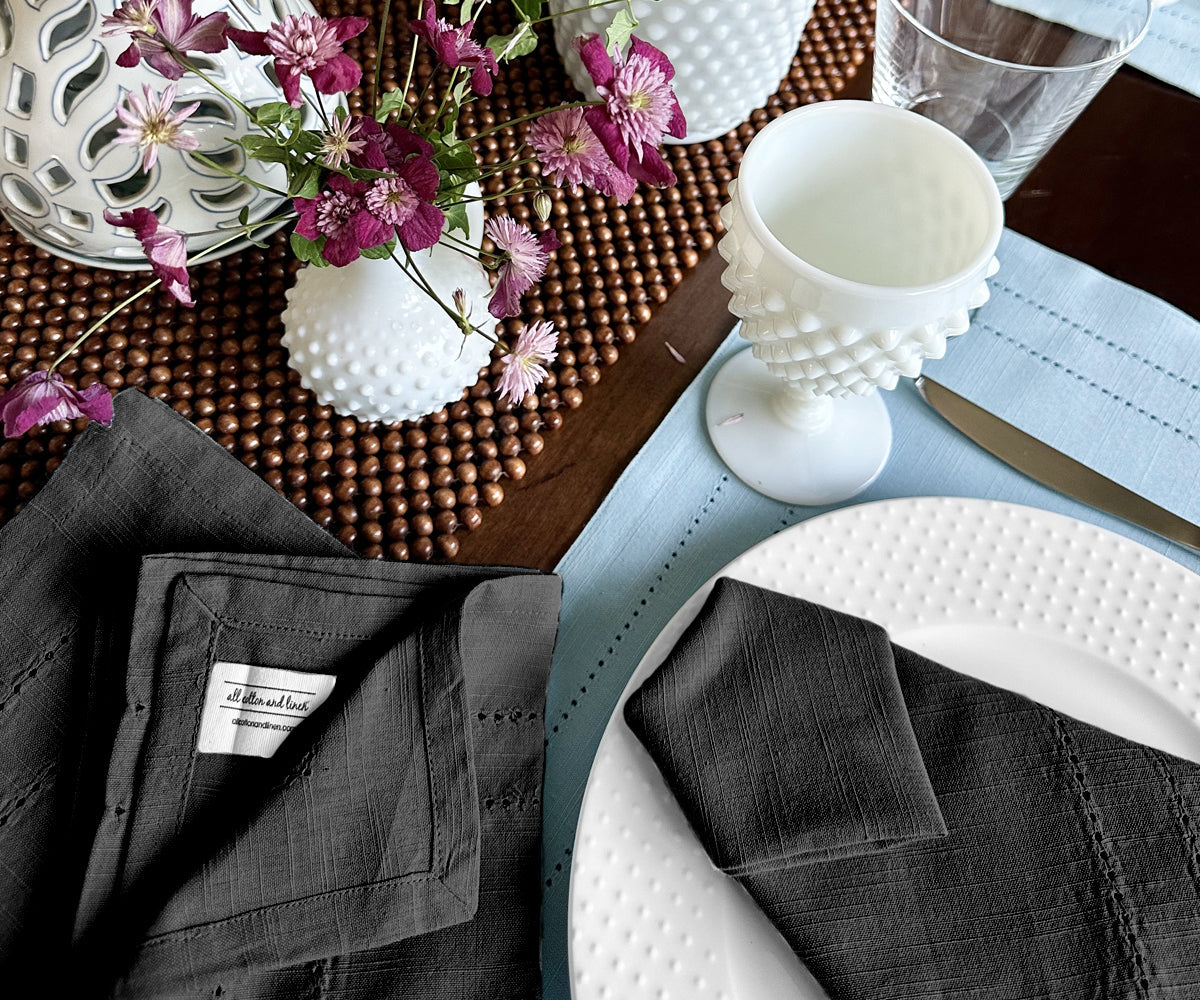 Servilletas de tela para banquetes de boda: marfil, rojo, azul, negro, azul marino, verde