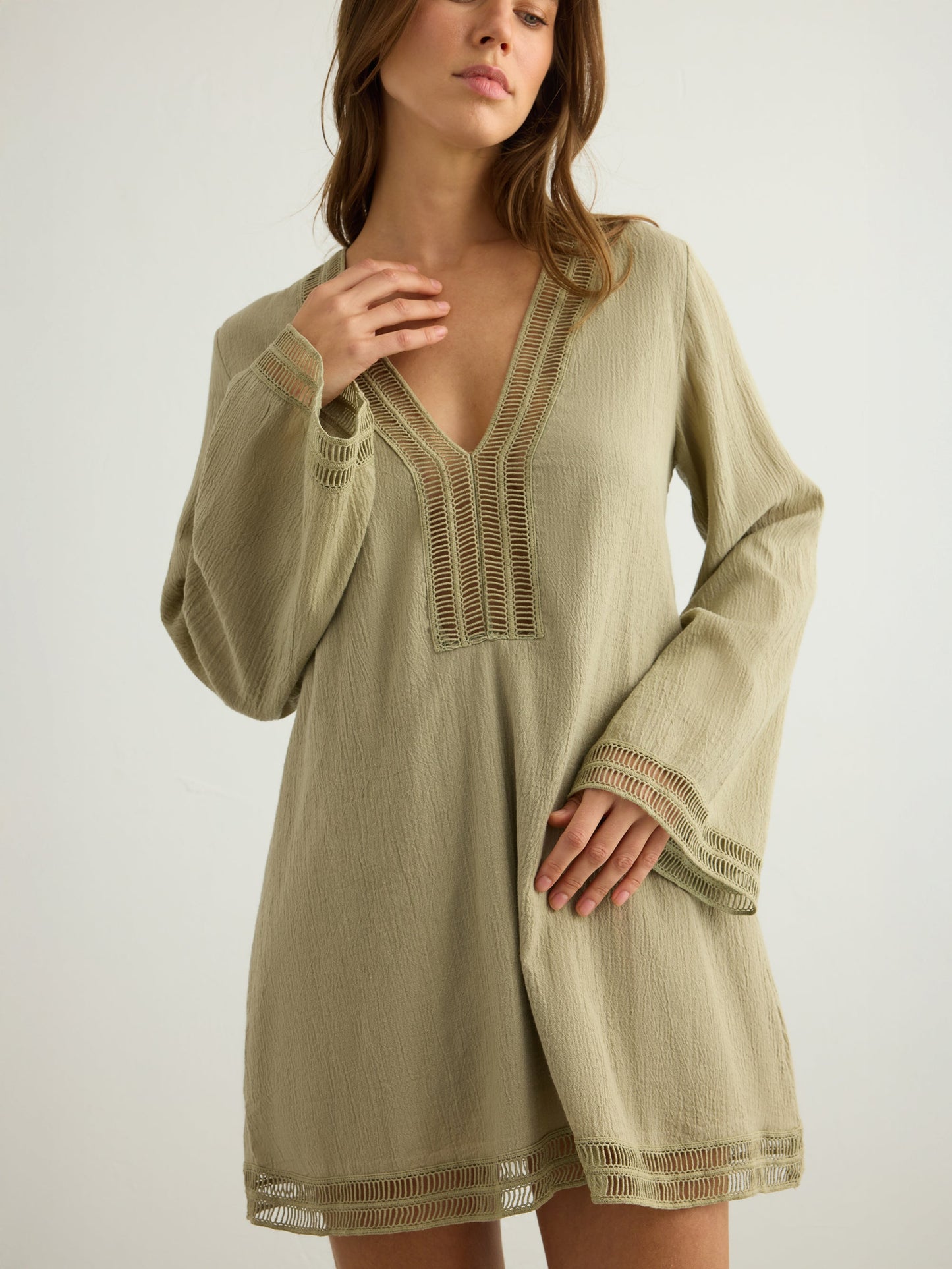Vestido Positano - Verde caqui
