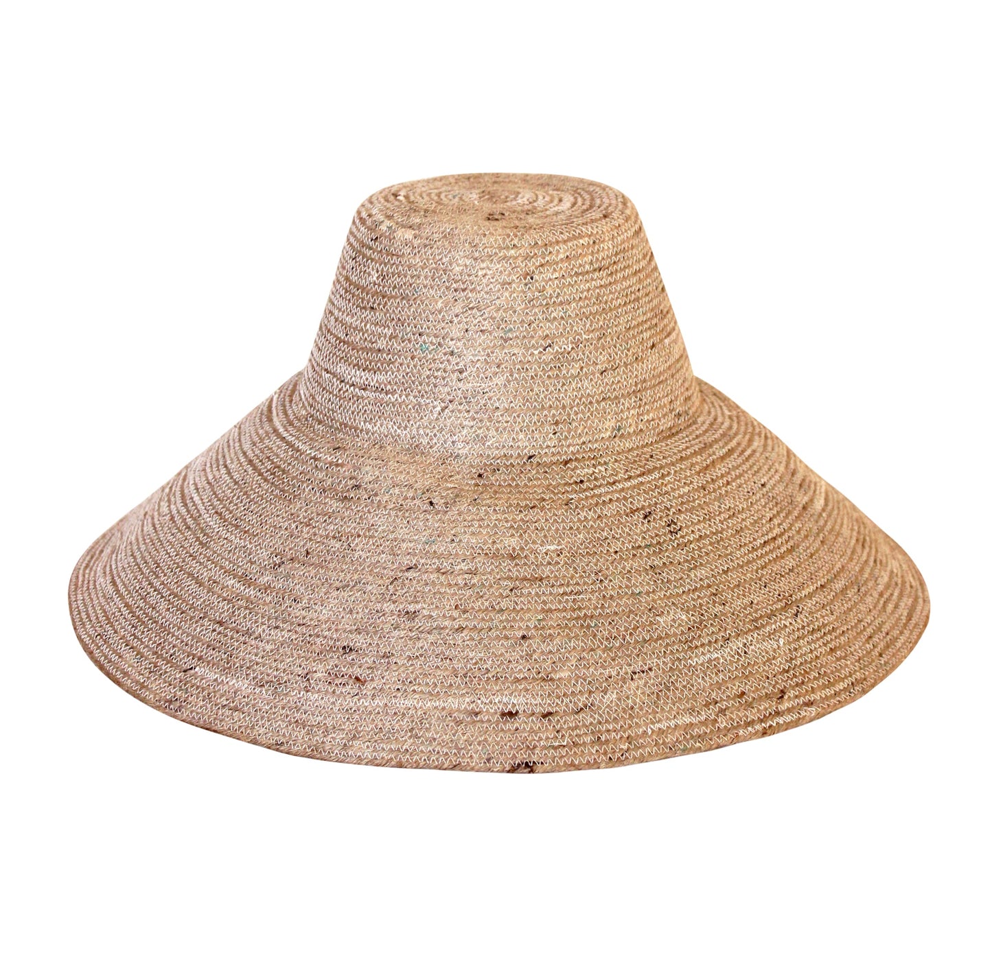 Sombrero de paja tejido a mano de yute RIRI en beige natural