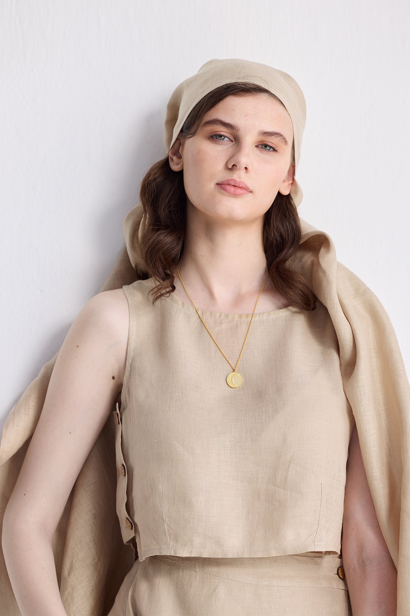 Conjunto Fresco de Verano en Beige Neutro