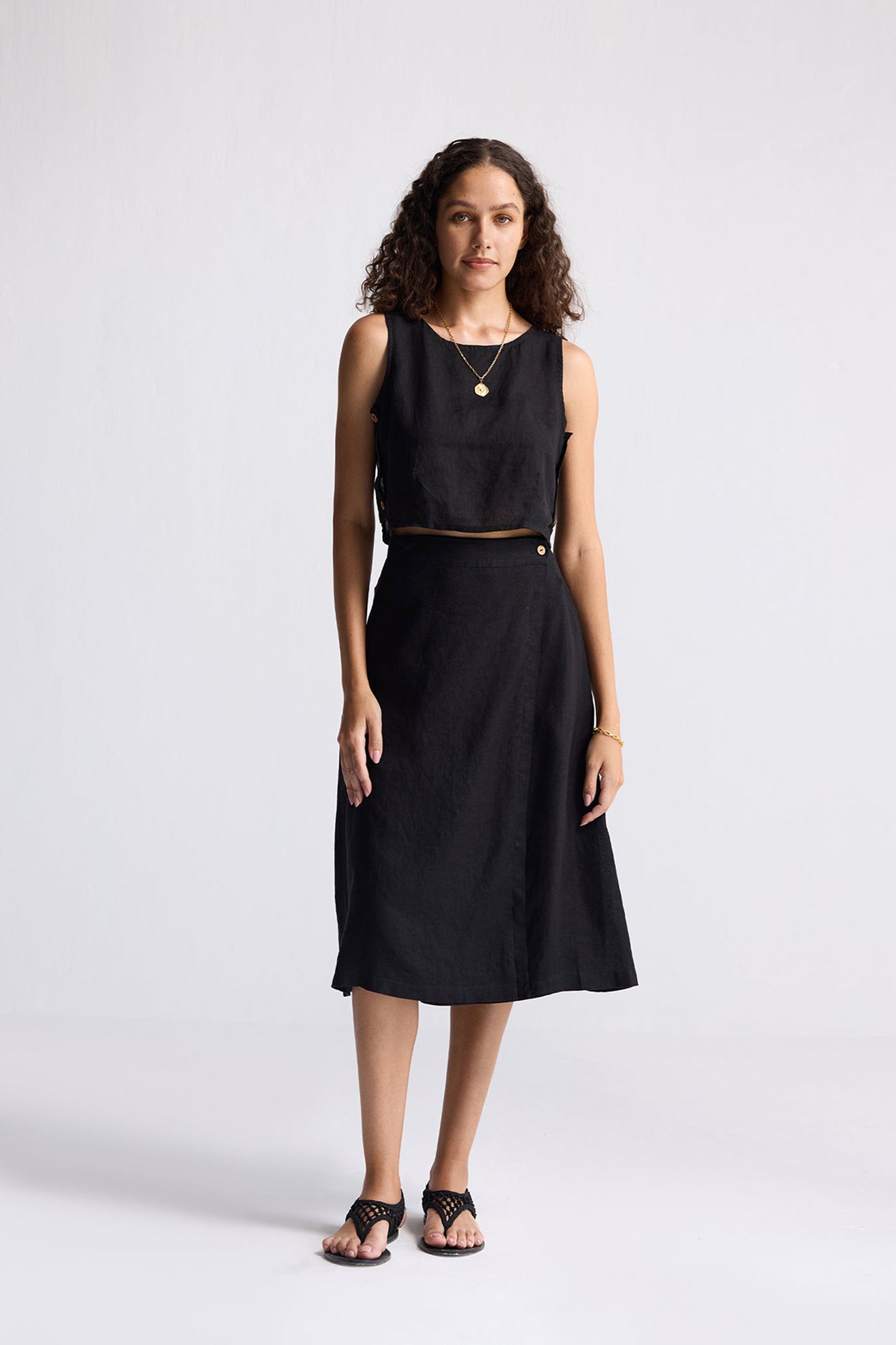 Conjunto Breezy de verano en negro