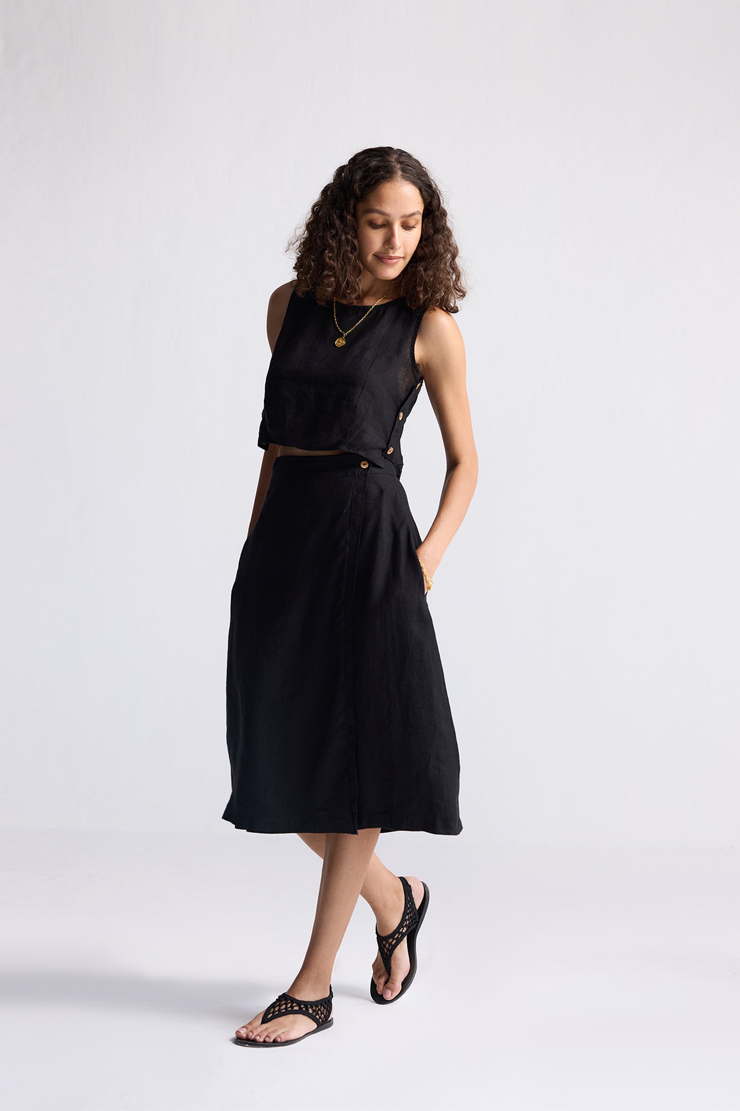 Conjunto Breezy de verano en negro