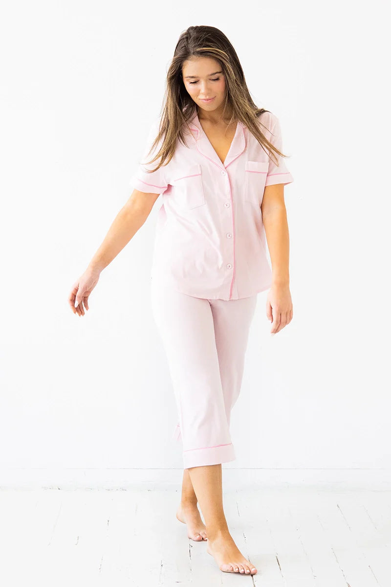 Pijama capri clásico de lujo SALUA en algodón pima cepillado