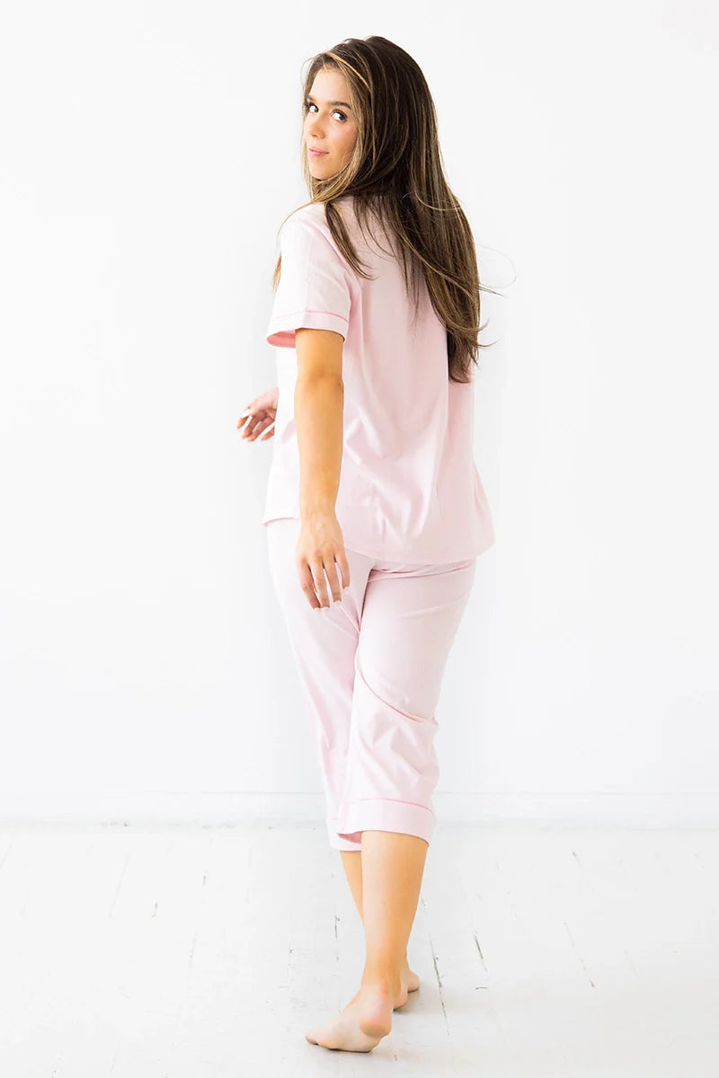 Pijama capri clásico de lujo SALUA en algodón pima cepillado