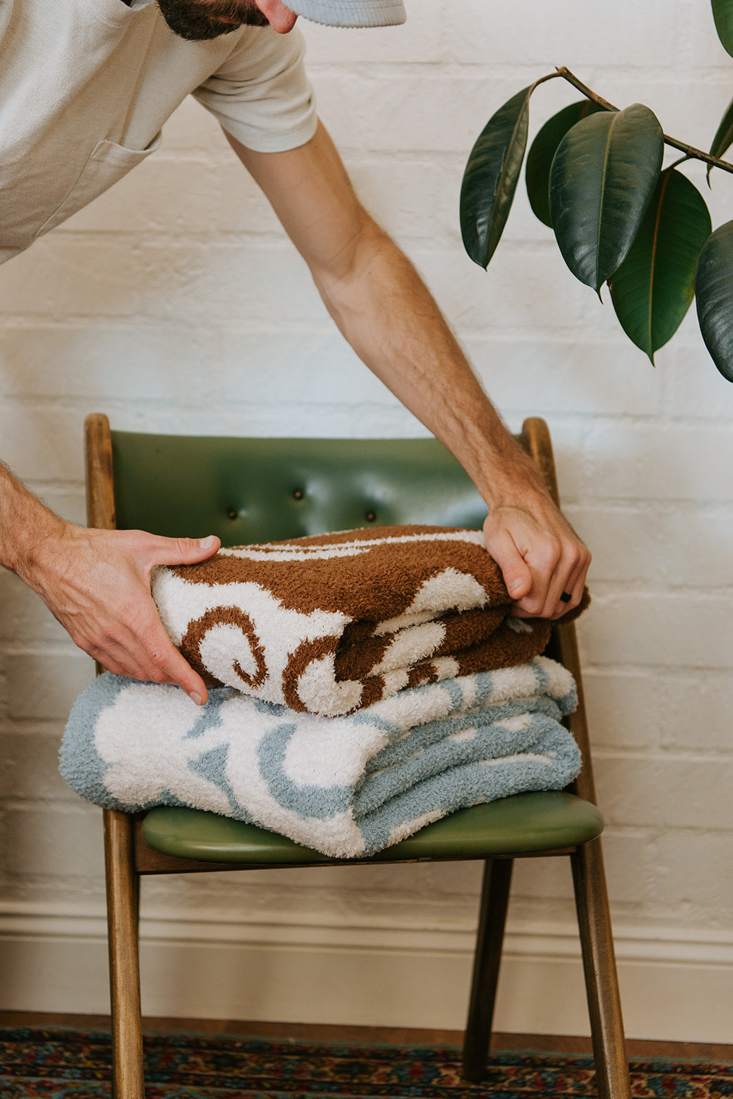 Manta de felpa Lanai - Azul pizarra