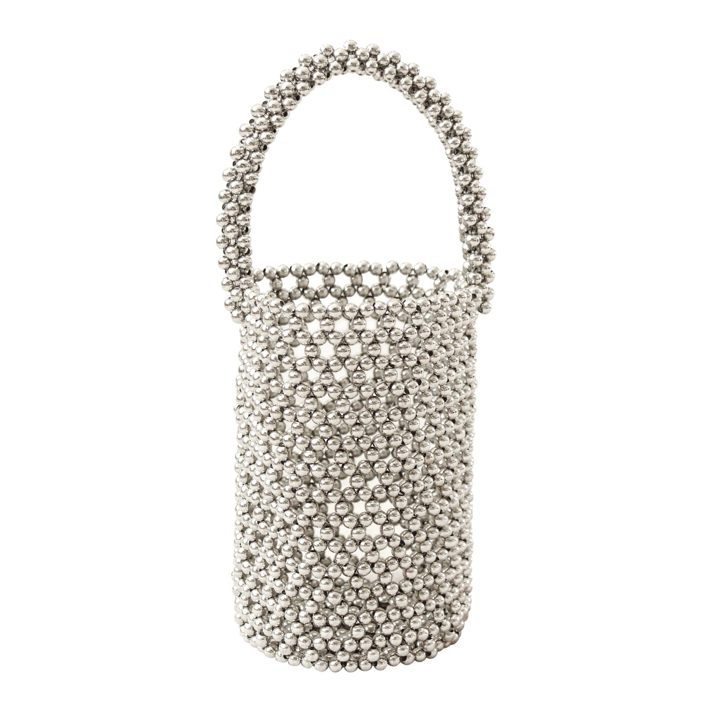 Bolso tipo cubo con cuentas metálicas SILVA