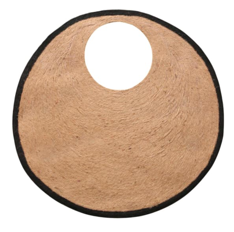 Bolso de paja de yute SOLO Halo en negro y natural