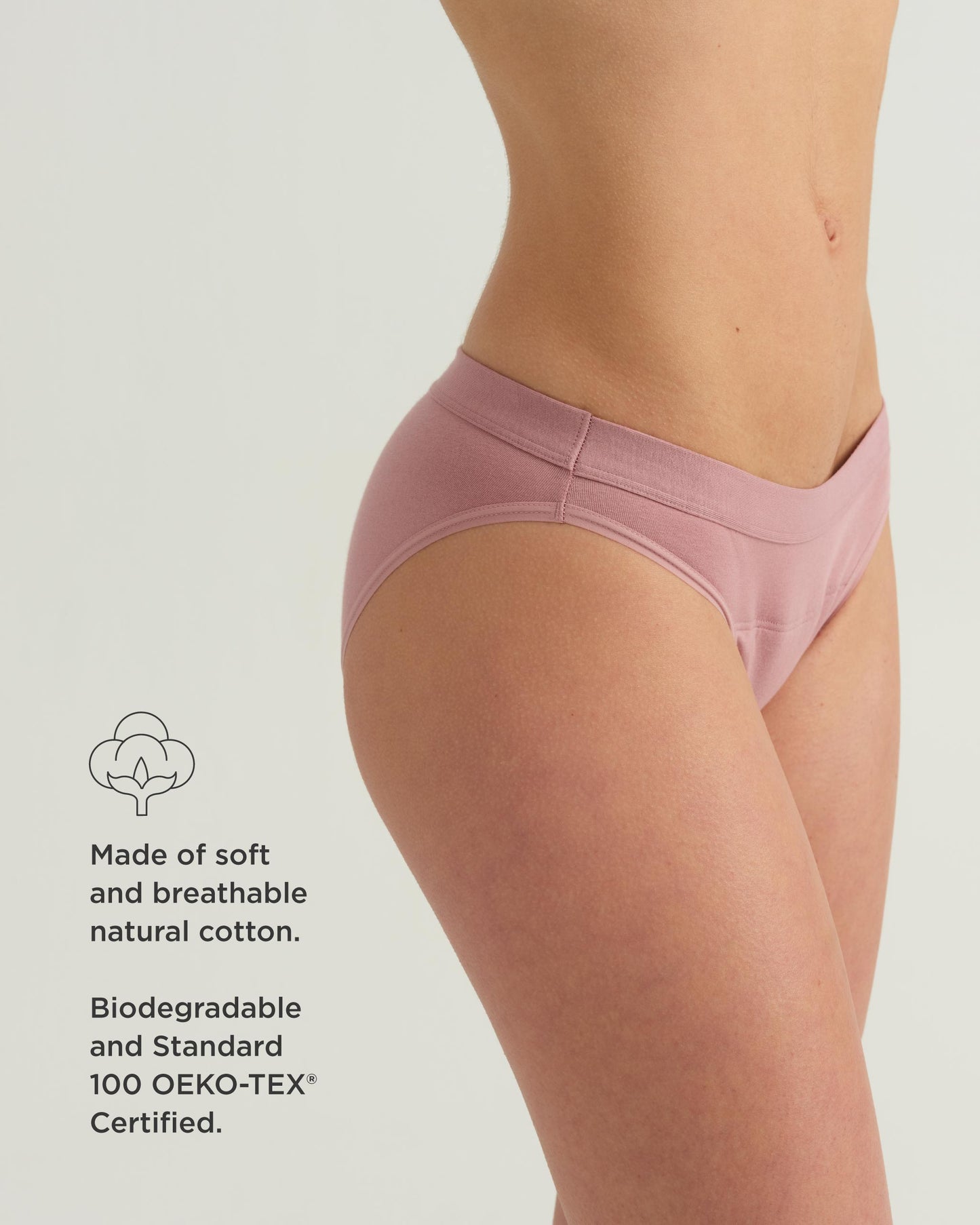 Bikini de algodón a prueba de fugas