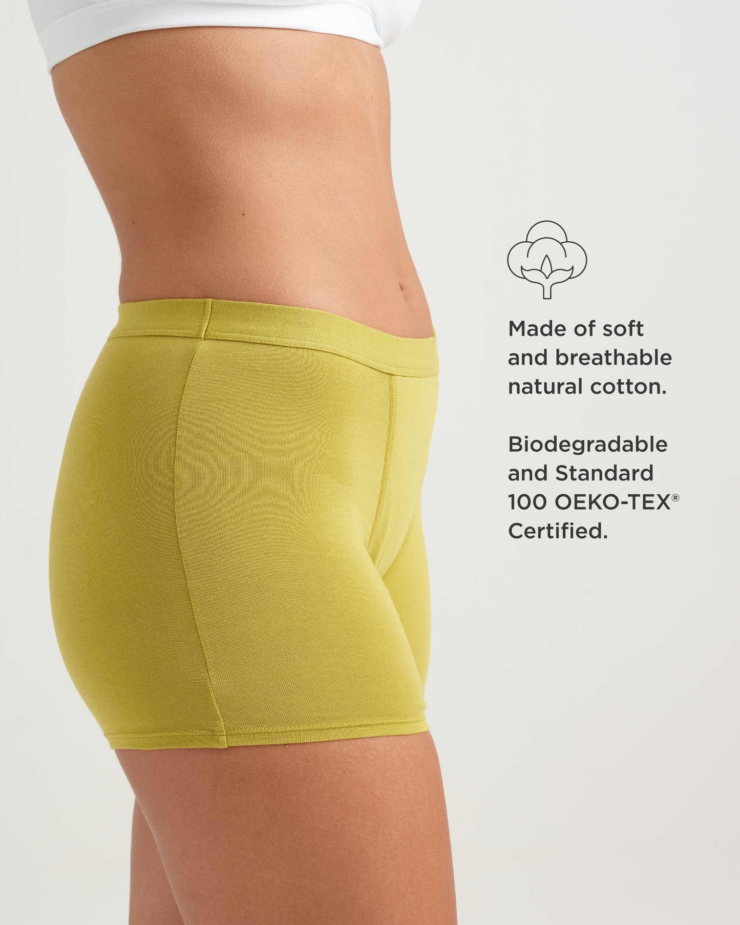 Pantalón corto de dormir de algodón a prueba de fugas