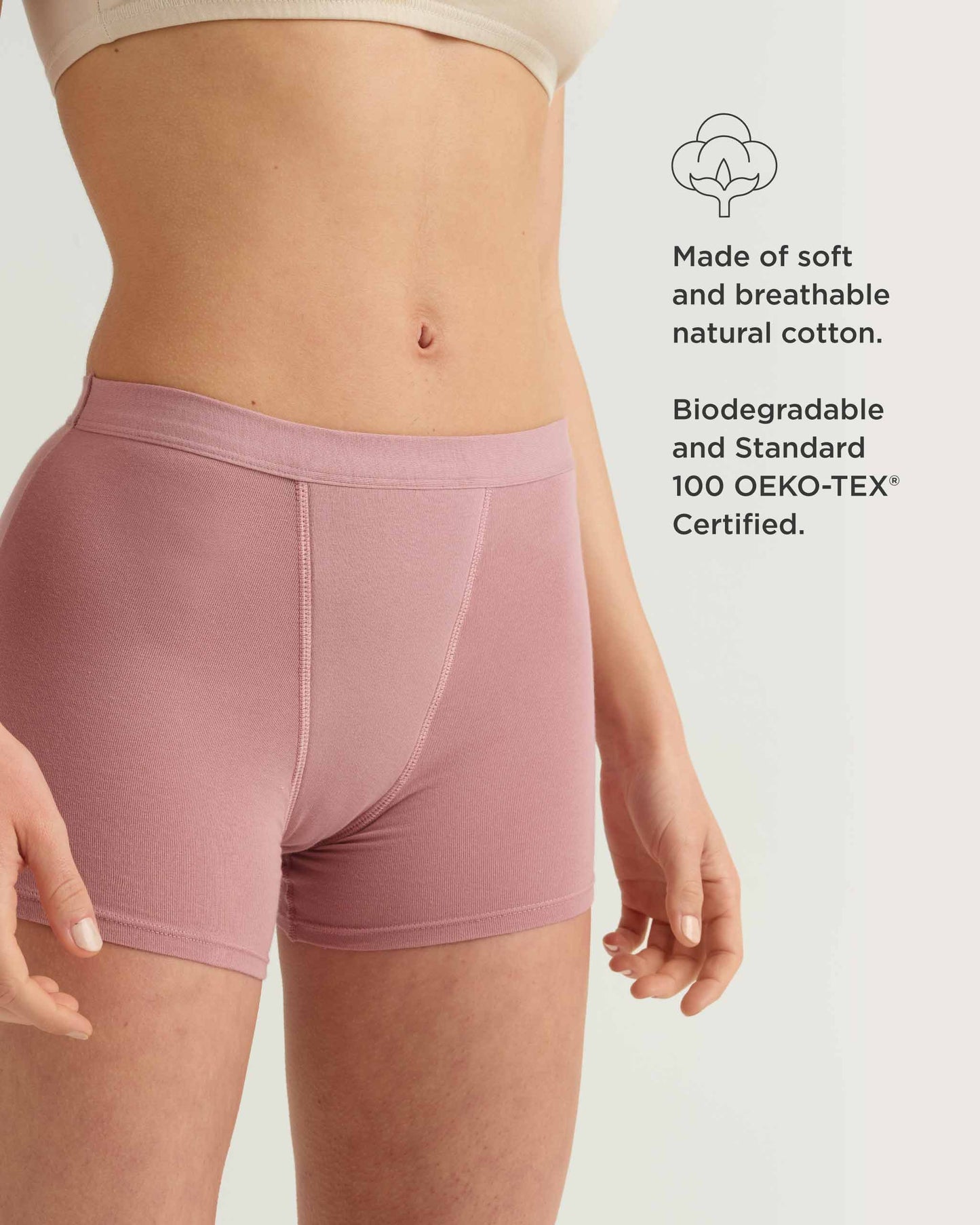Pantalón corto de dormir de algodón a prueba de fugas