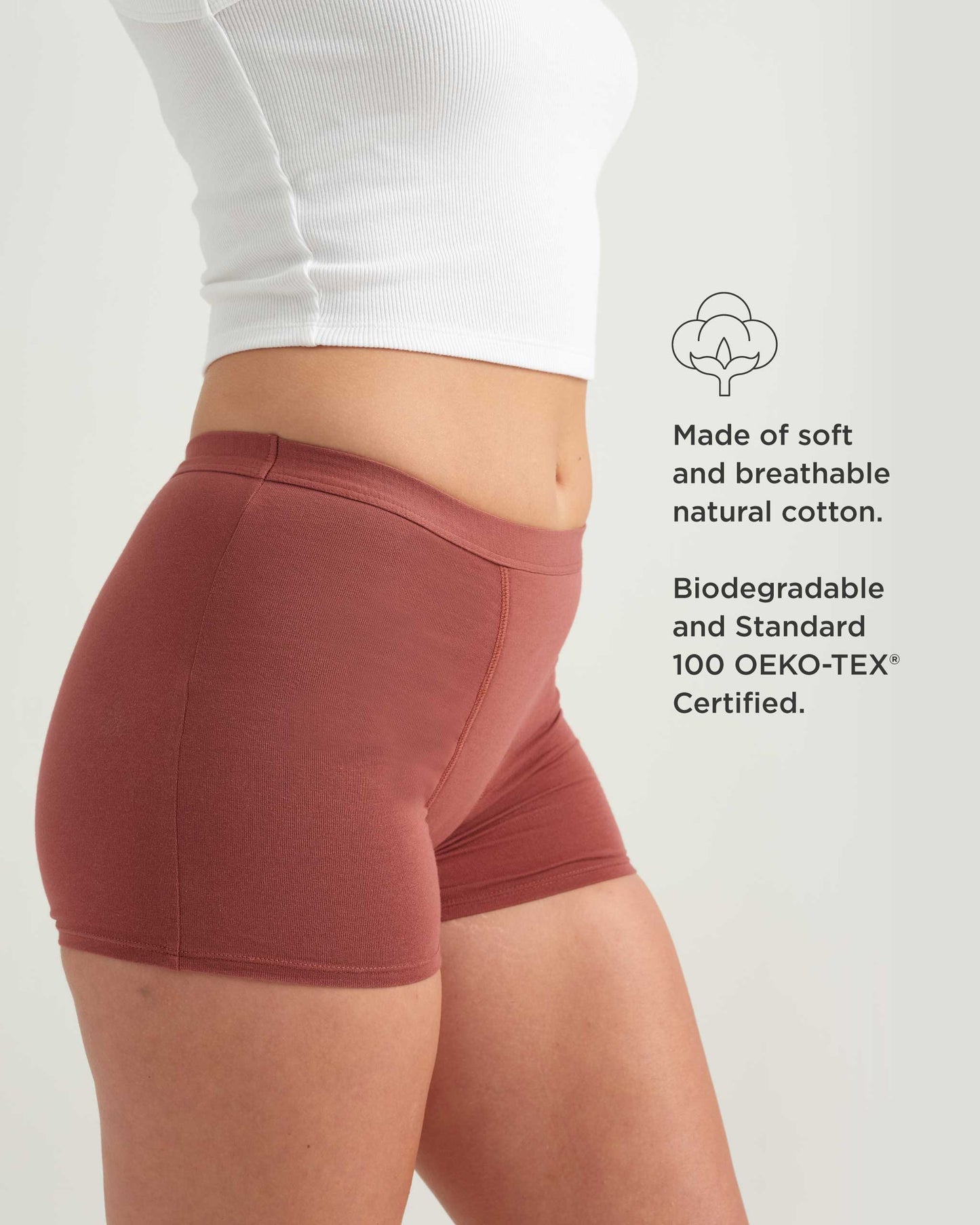 Pantalón corto de dormir de algodón a prueba de fugas