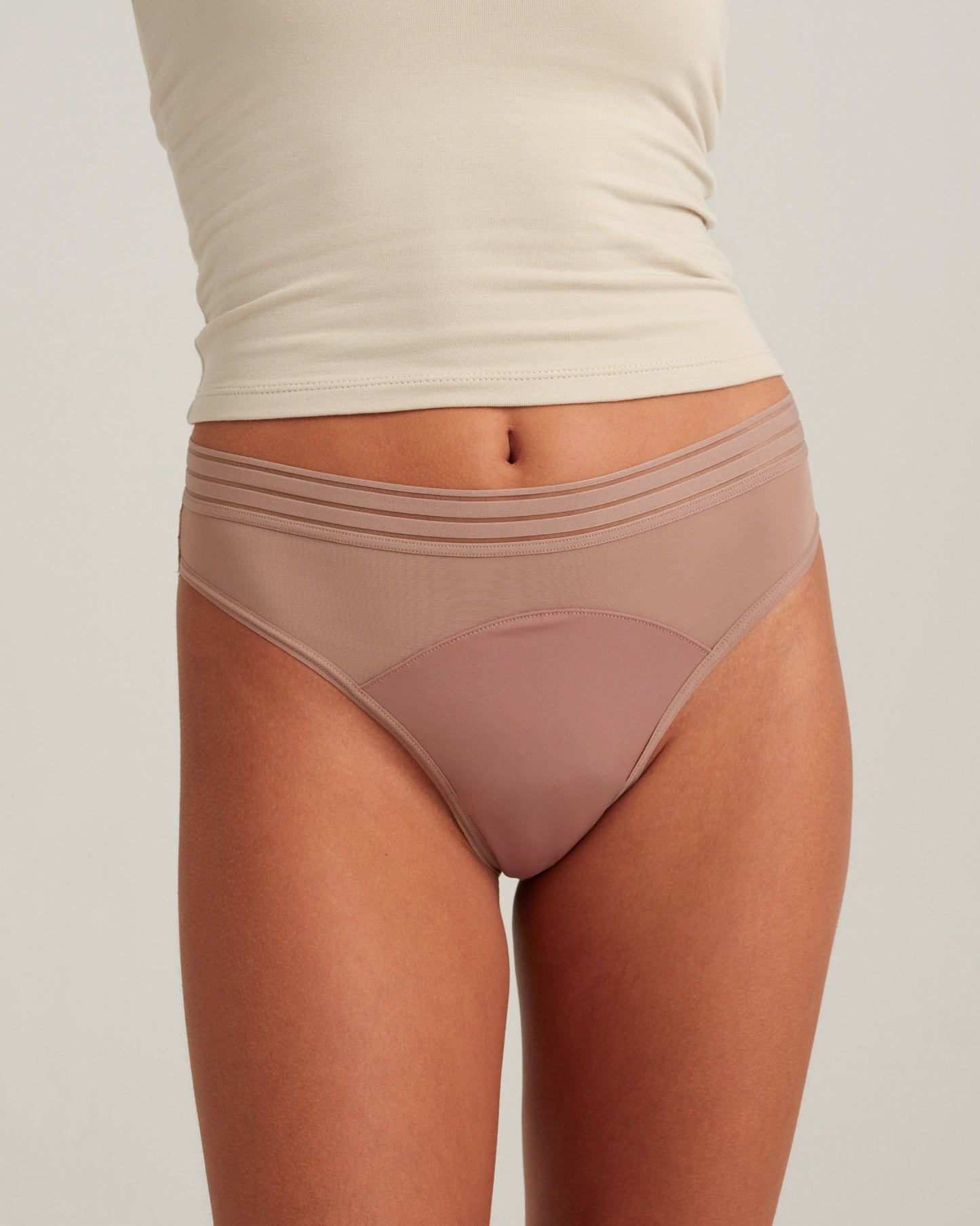 Tanga de malla a prueba de fugas