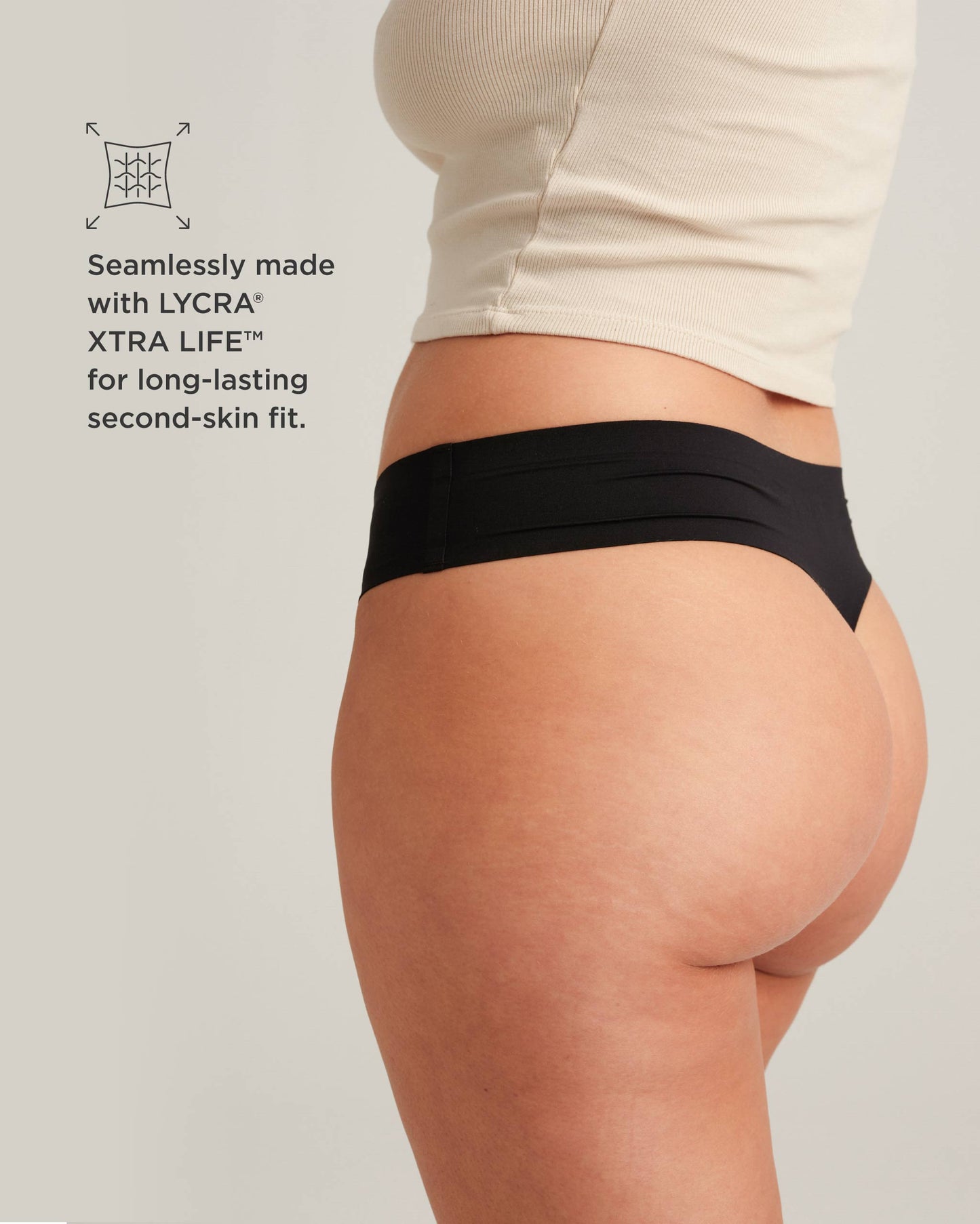 Tanga sin costuras a prueba de fugas