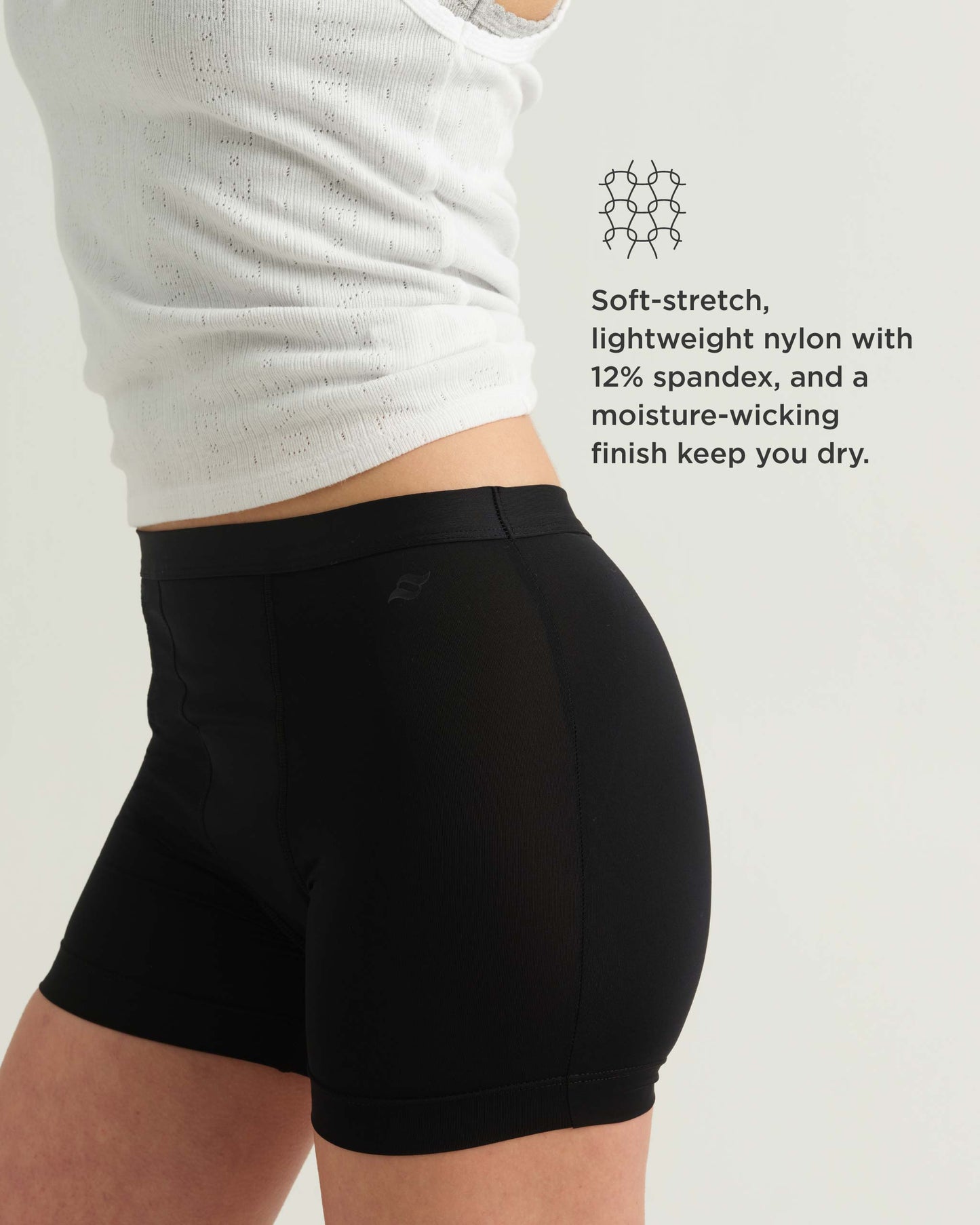 Pantalón corto deportivo para adolescentes a prueba de fugas