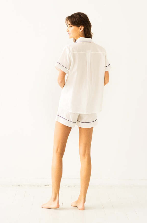 Pijama corto clásico SALUA de algodón tejido