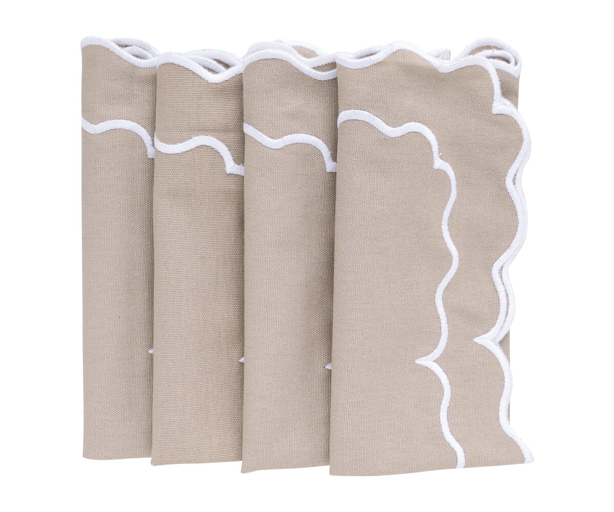 Servilletas festoneadas - Servilletas de tela para bodas