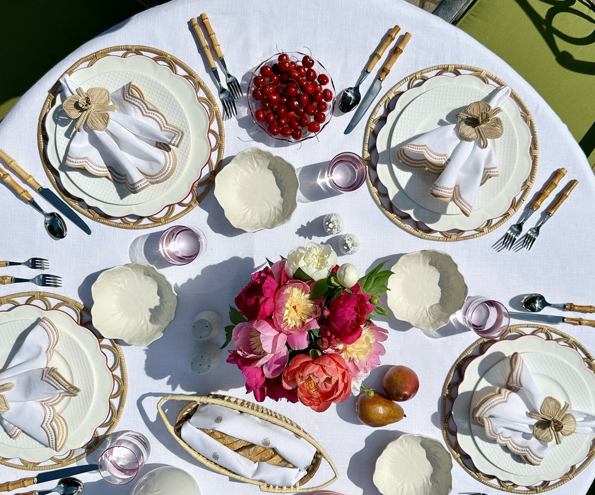 Servilletas festoneadas - Servilletas de tela para bodas