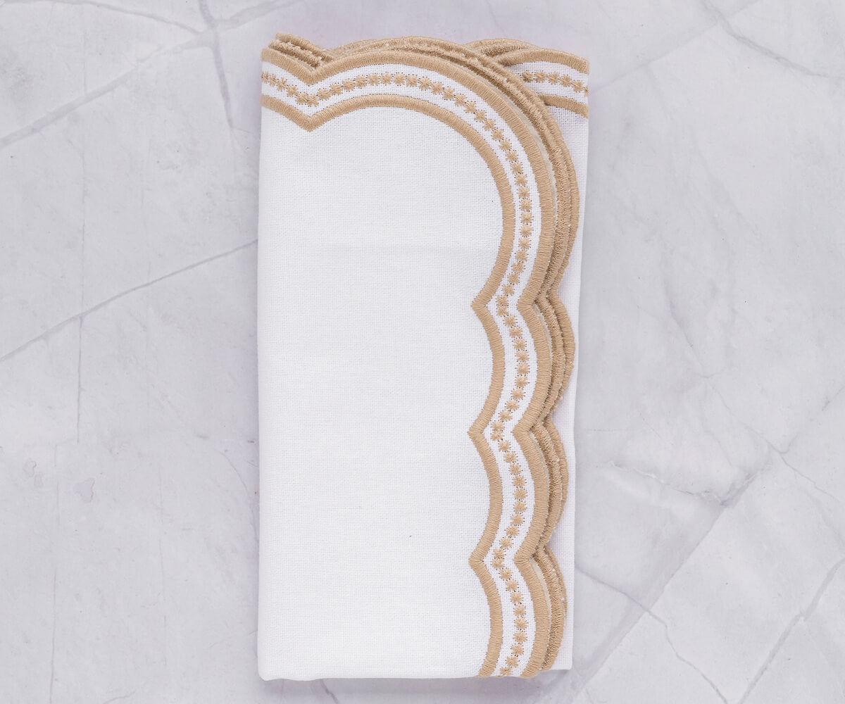 Servilletas festoneadas - Servilletas de tela para bodas