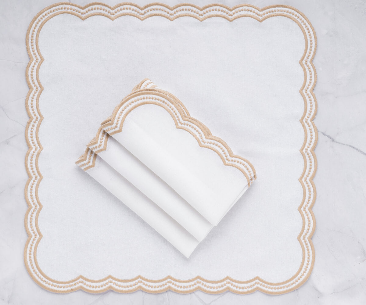 Servilletas festoneadas - Servilletas de tela para bodas