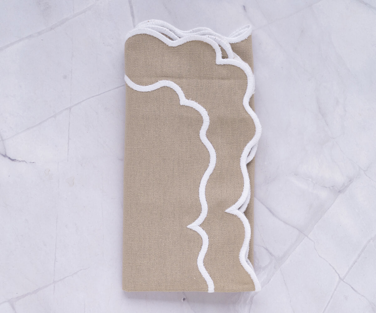 Servilletas festoneadas - Servilletas de tela para bodas