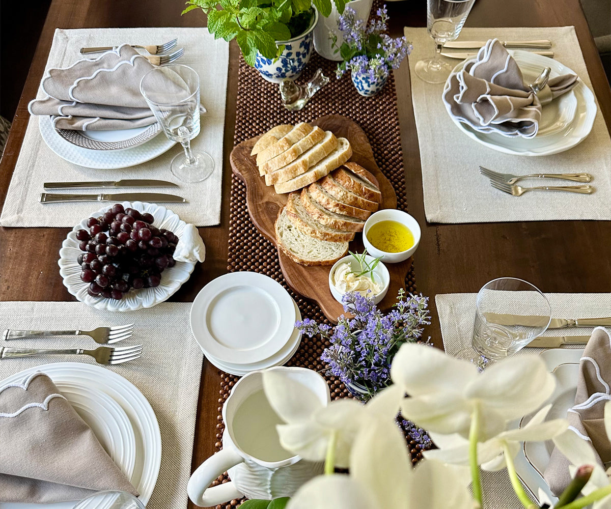 Servilletas festoneadas - Servilletas de tela para bodas