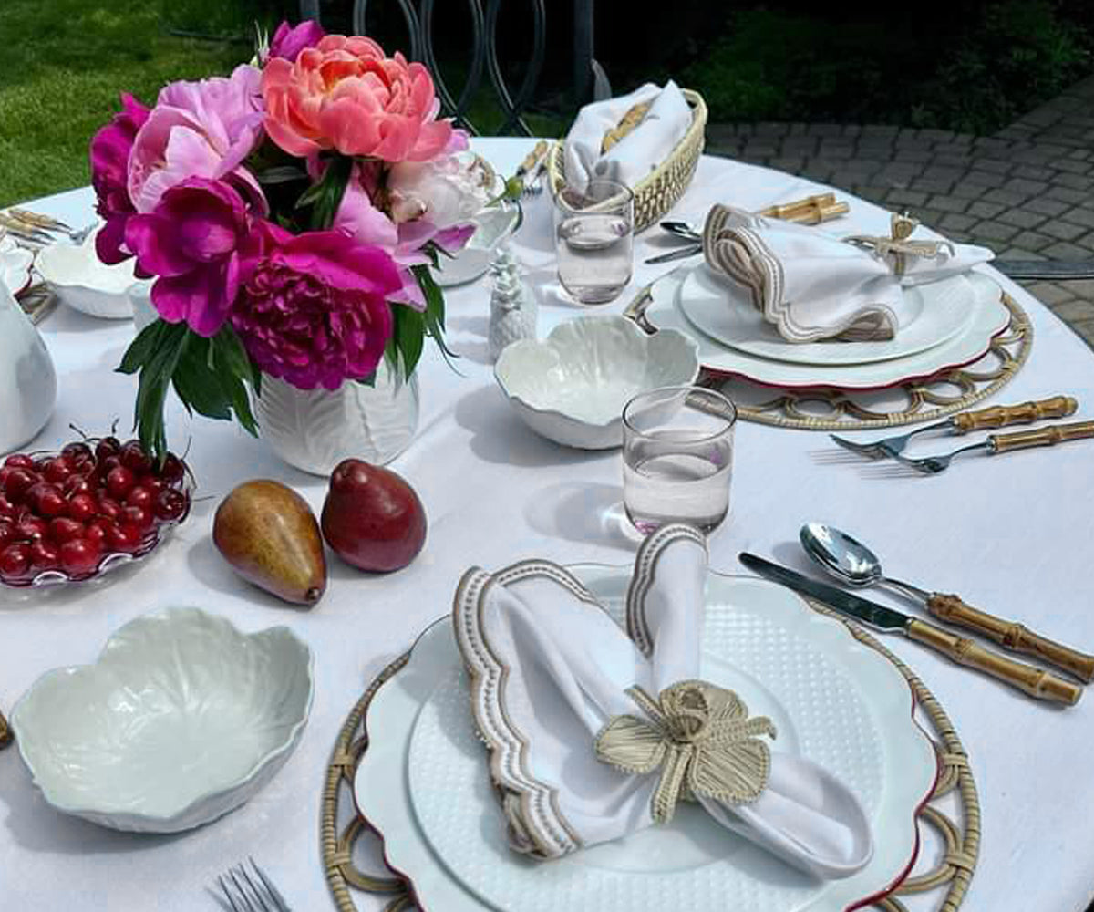 Servilletas festoneadas - Servilletas de tela para bodas