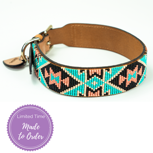 Collar para perro Santorini Sambboho (hecho a pedido)