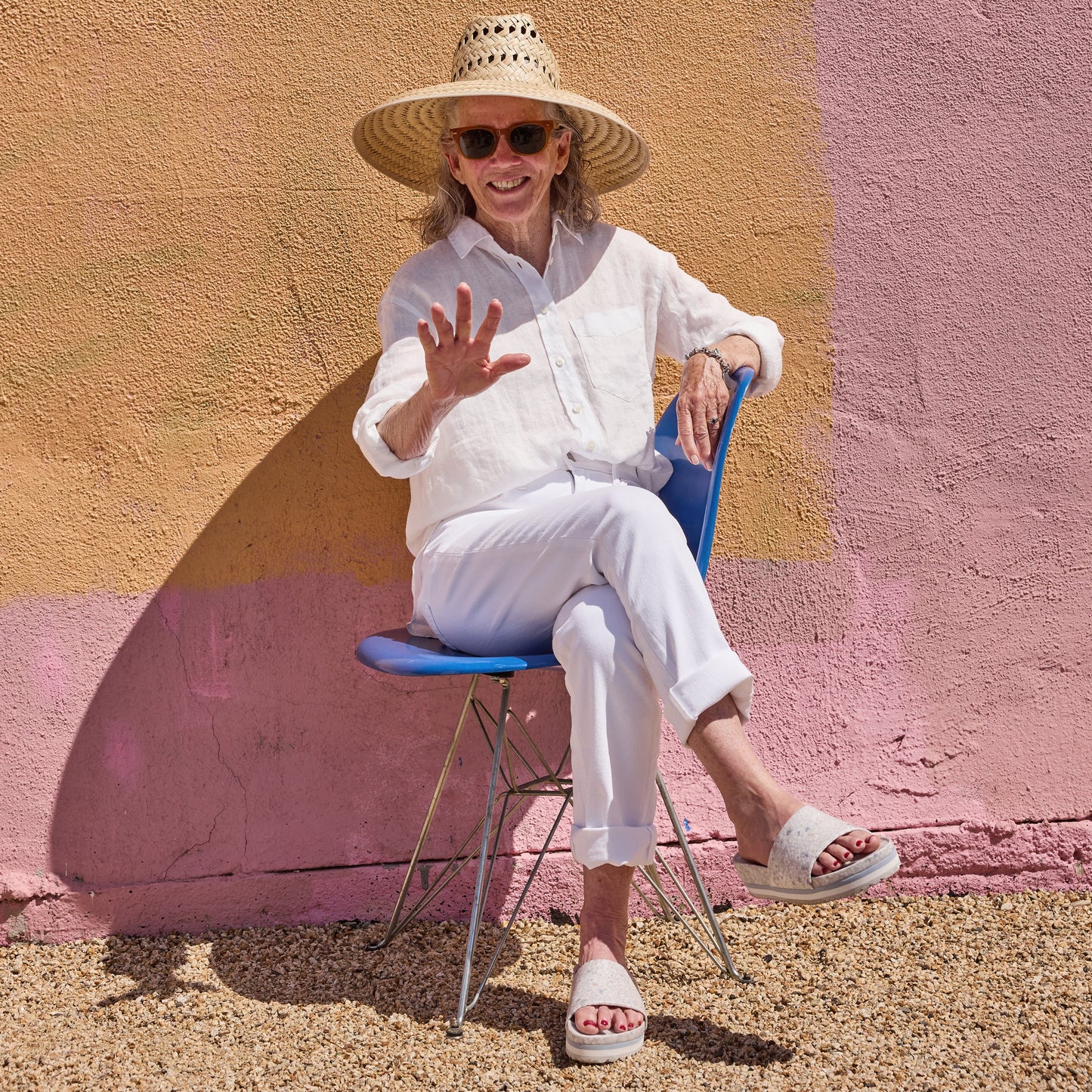 Sandalias de plataforma East Beach - Denim descolorido