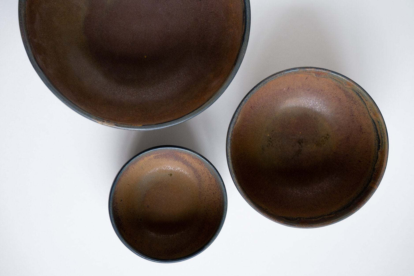 Juego de cuencos nido de gres oxidado