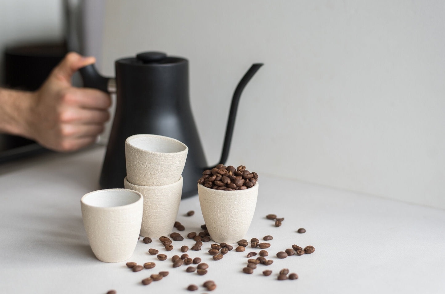 Taza de espresso de cerámica hecha a mano