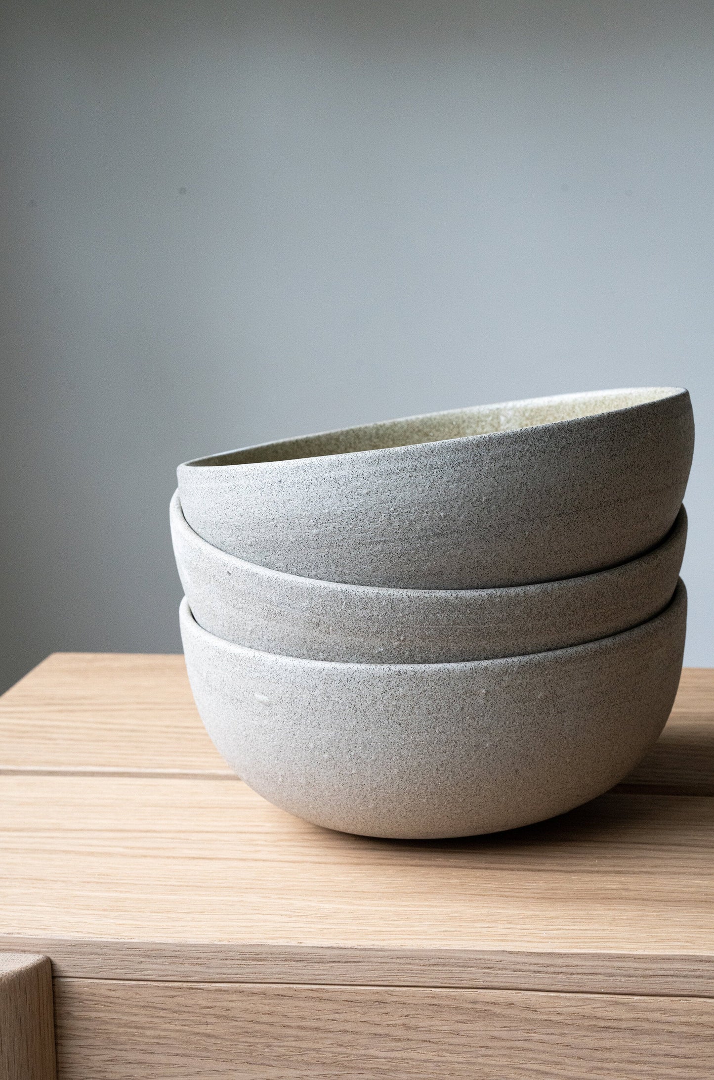 Tazón de ramen de cerámica artesanal "Hormigón"