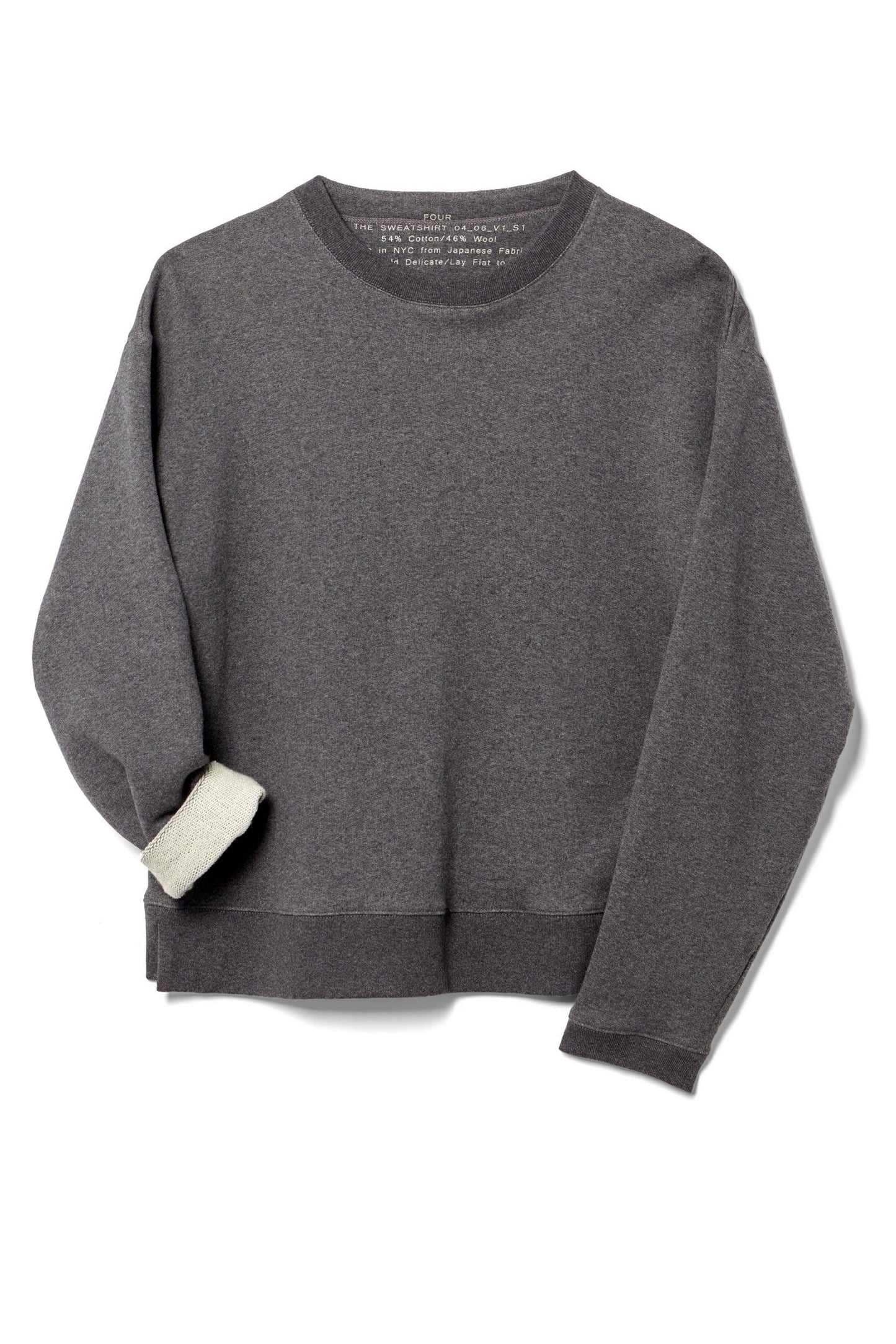 Gray sweatshirt on a white background
