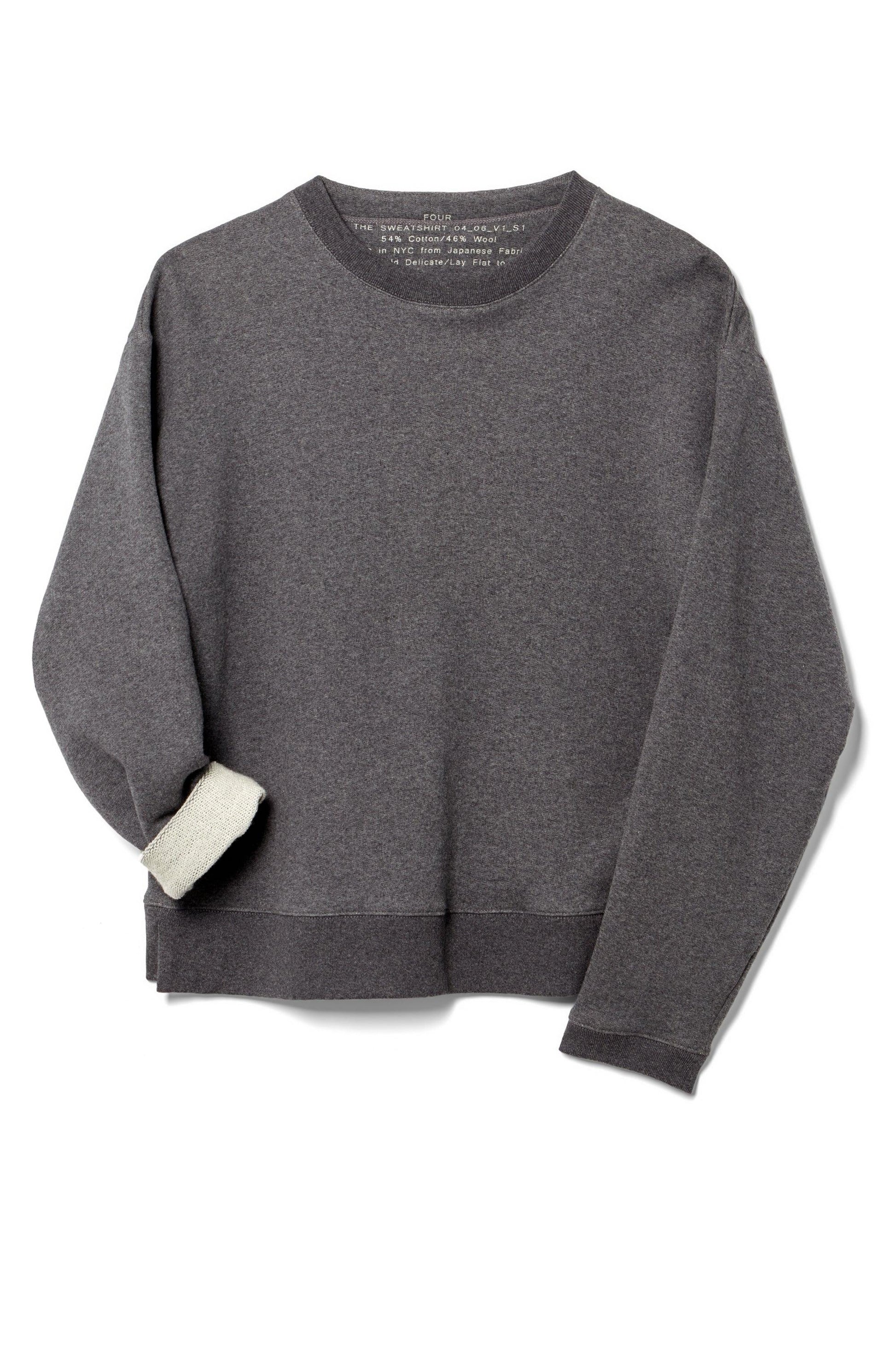 Gray sweatshirt on a white background
