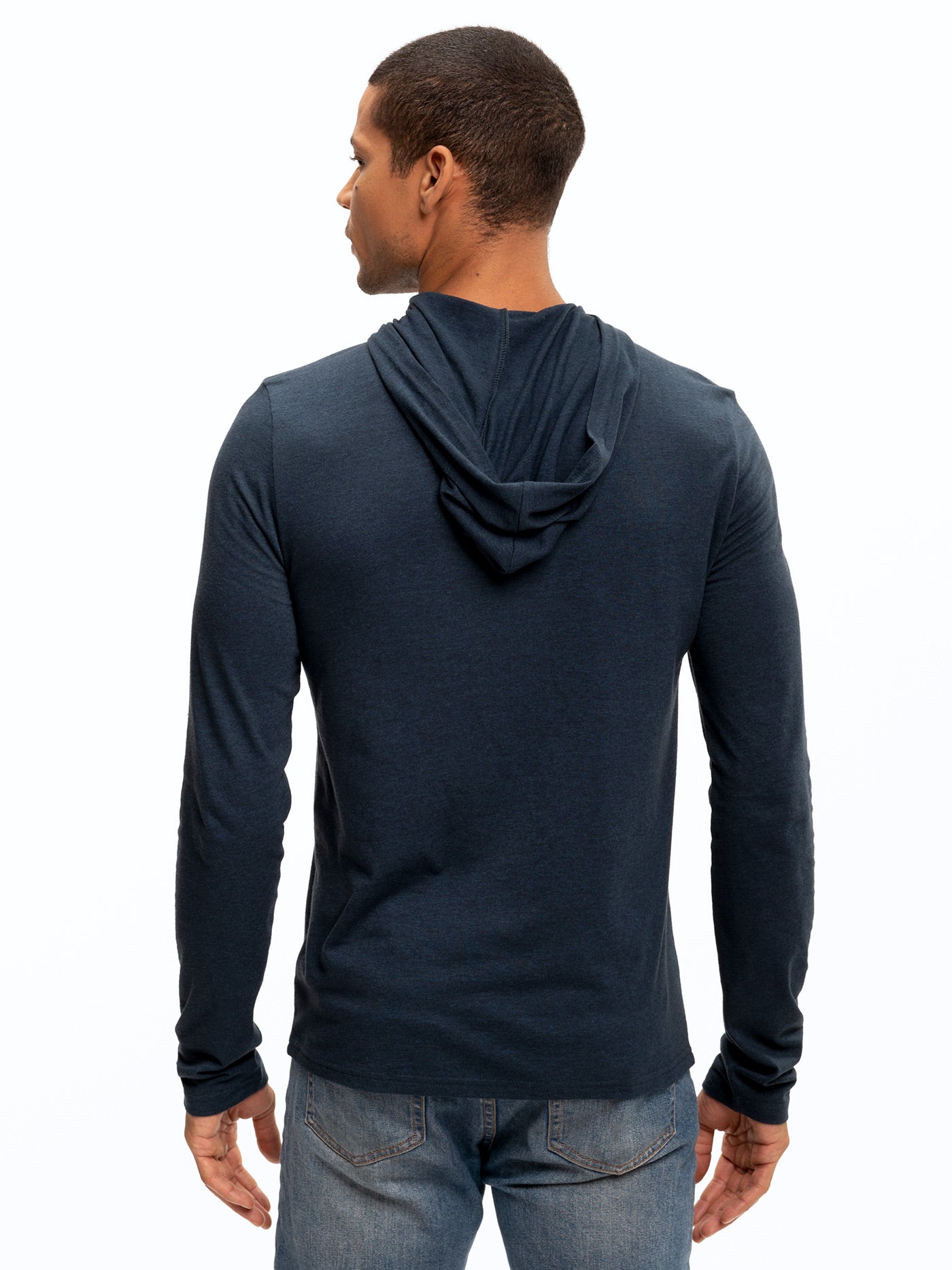 Sudadera con capucha henley de manga larga y mezcla triple Baseline