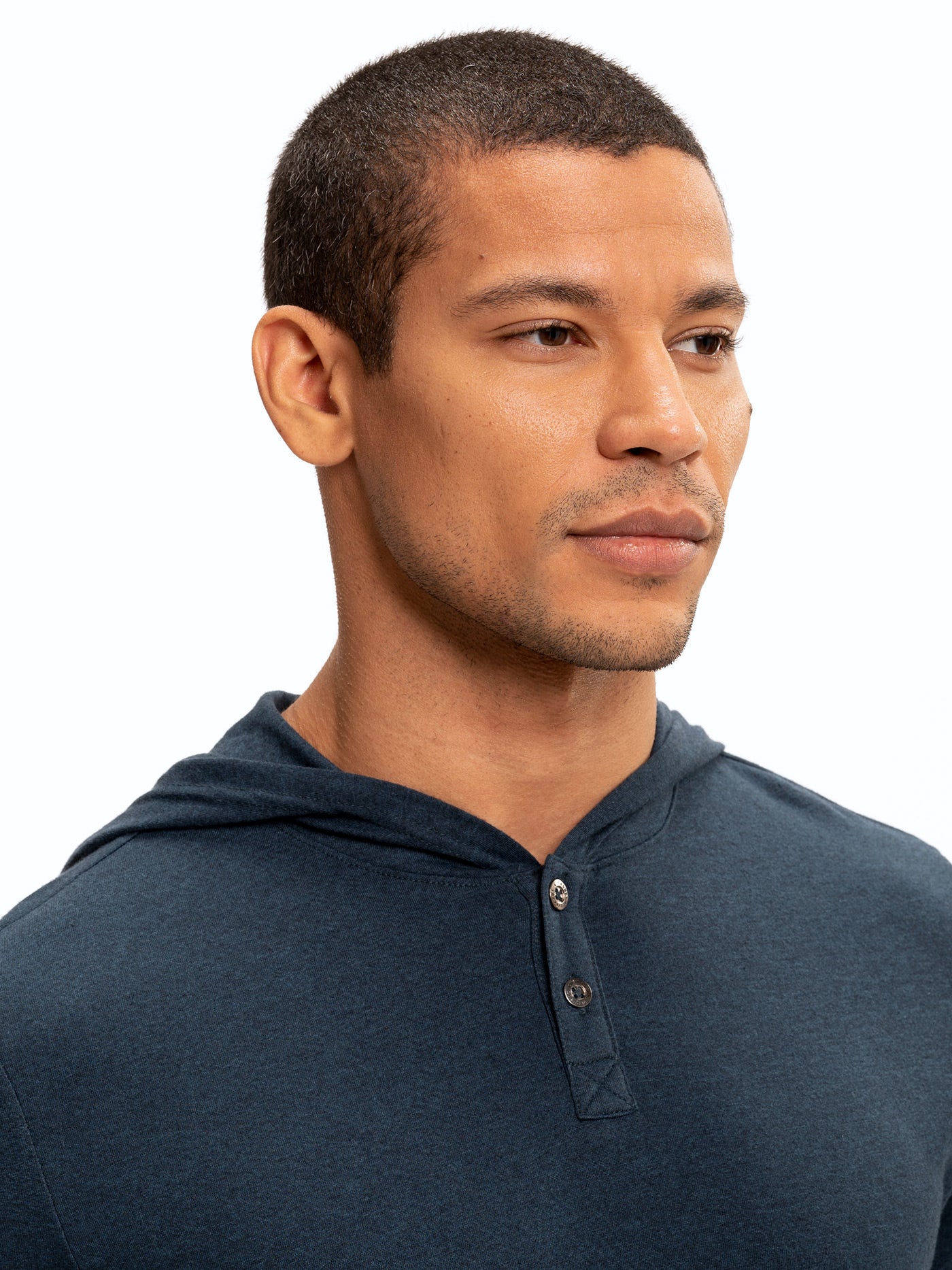 Sudadera con capucha henley de manga larga y mezcla triple Baseline