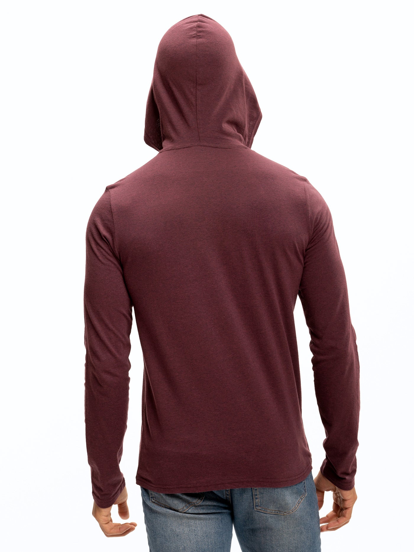 Sudadera con capucha henley de manga larga y mezcla triple Baseline