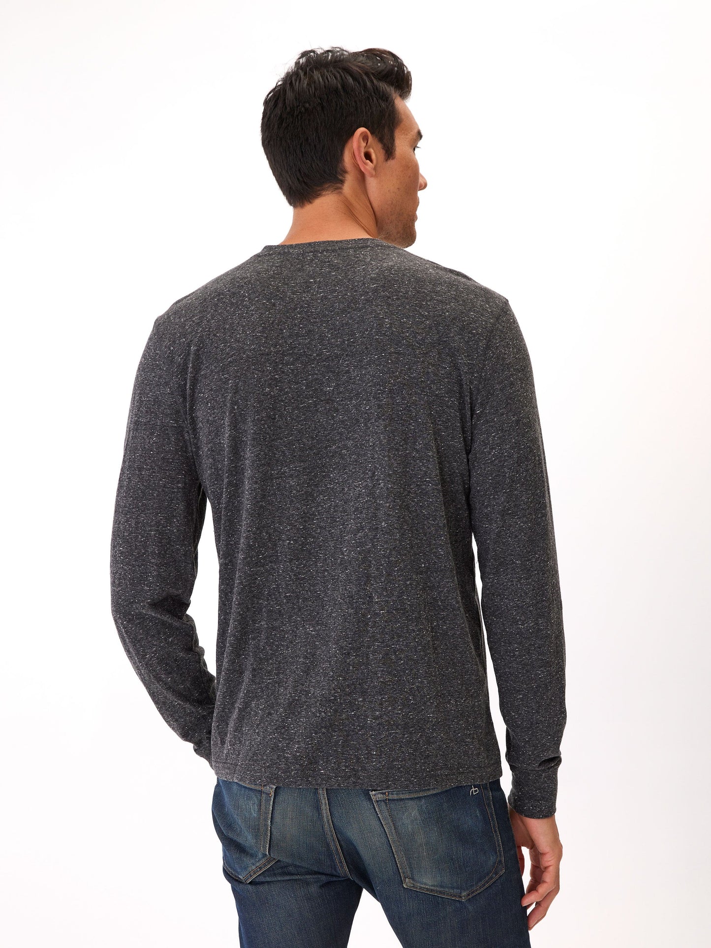 Camiseta Henley de manga larga triblend Baseline