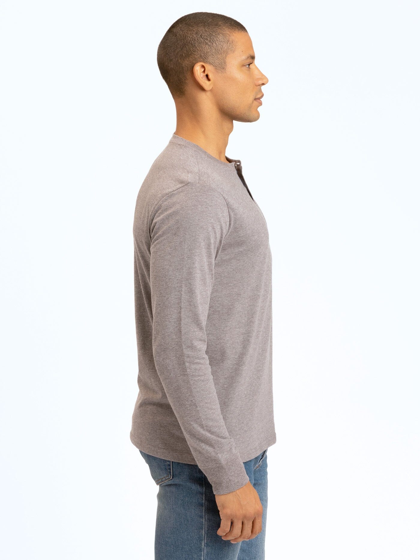 Camiseta Henley de manga larga triblend Baseline