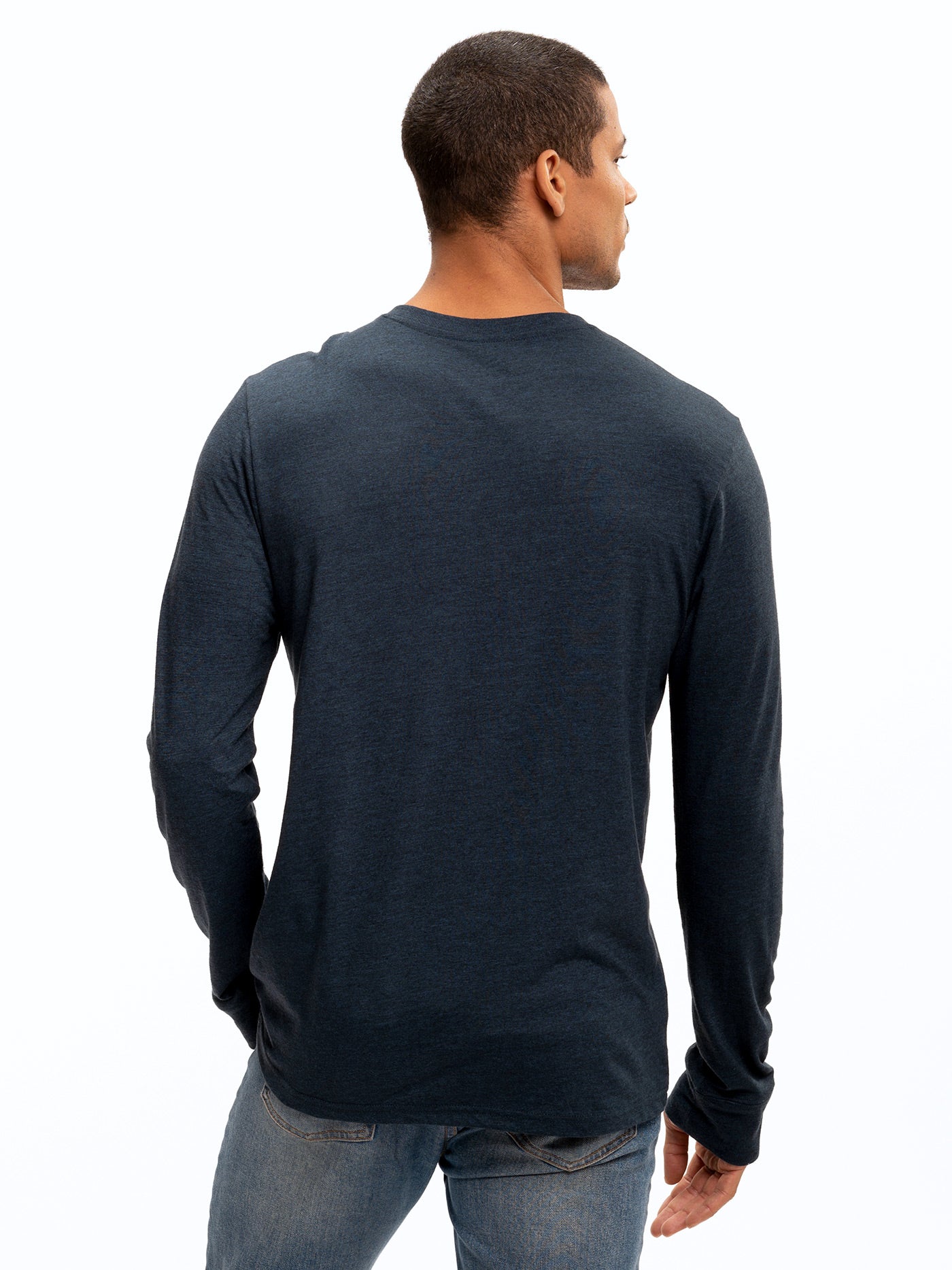 Camiseta Henley de manga larga triblend Baseline